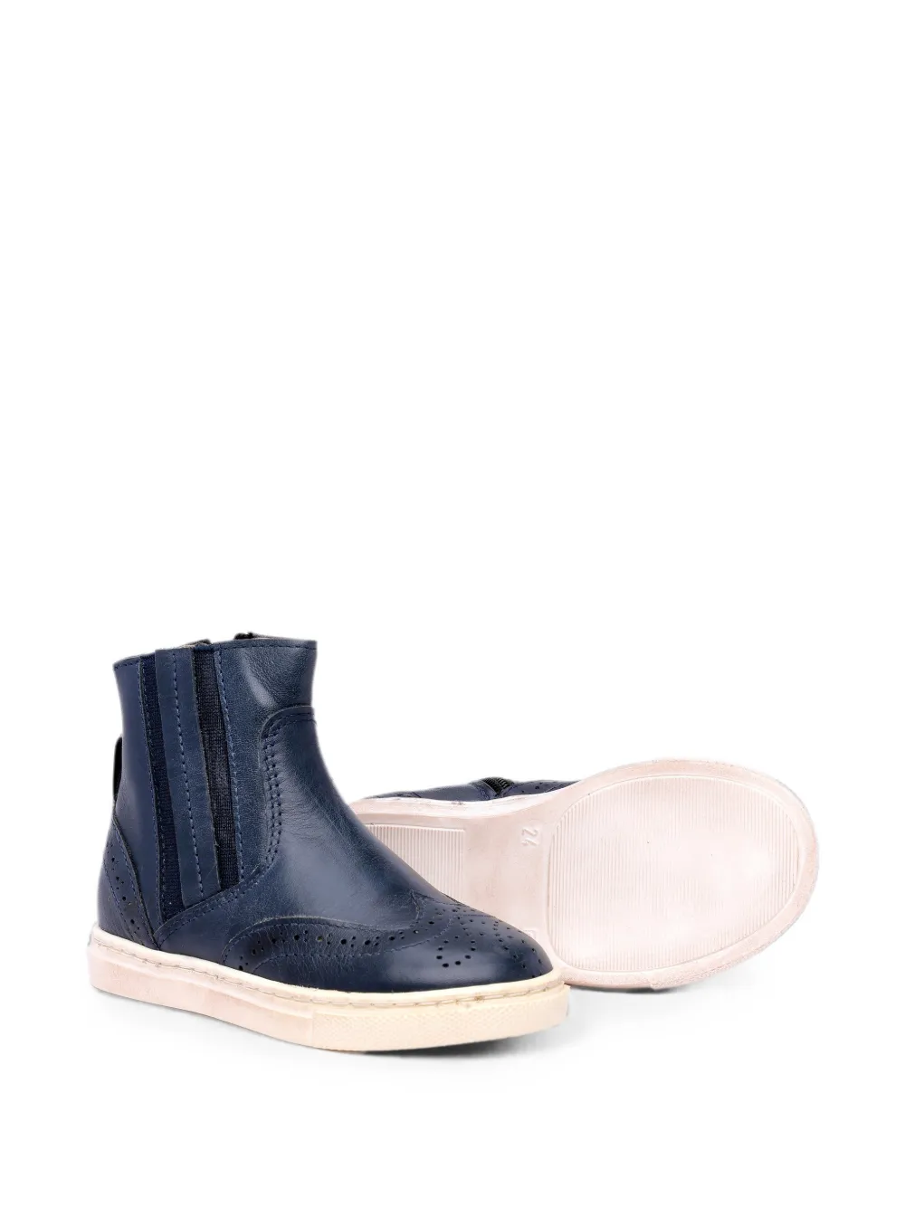 Pèpè Laarzen met brogue-detail en ritssluiting Blauw