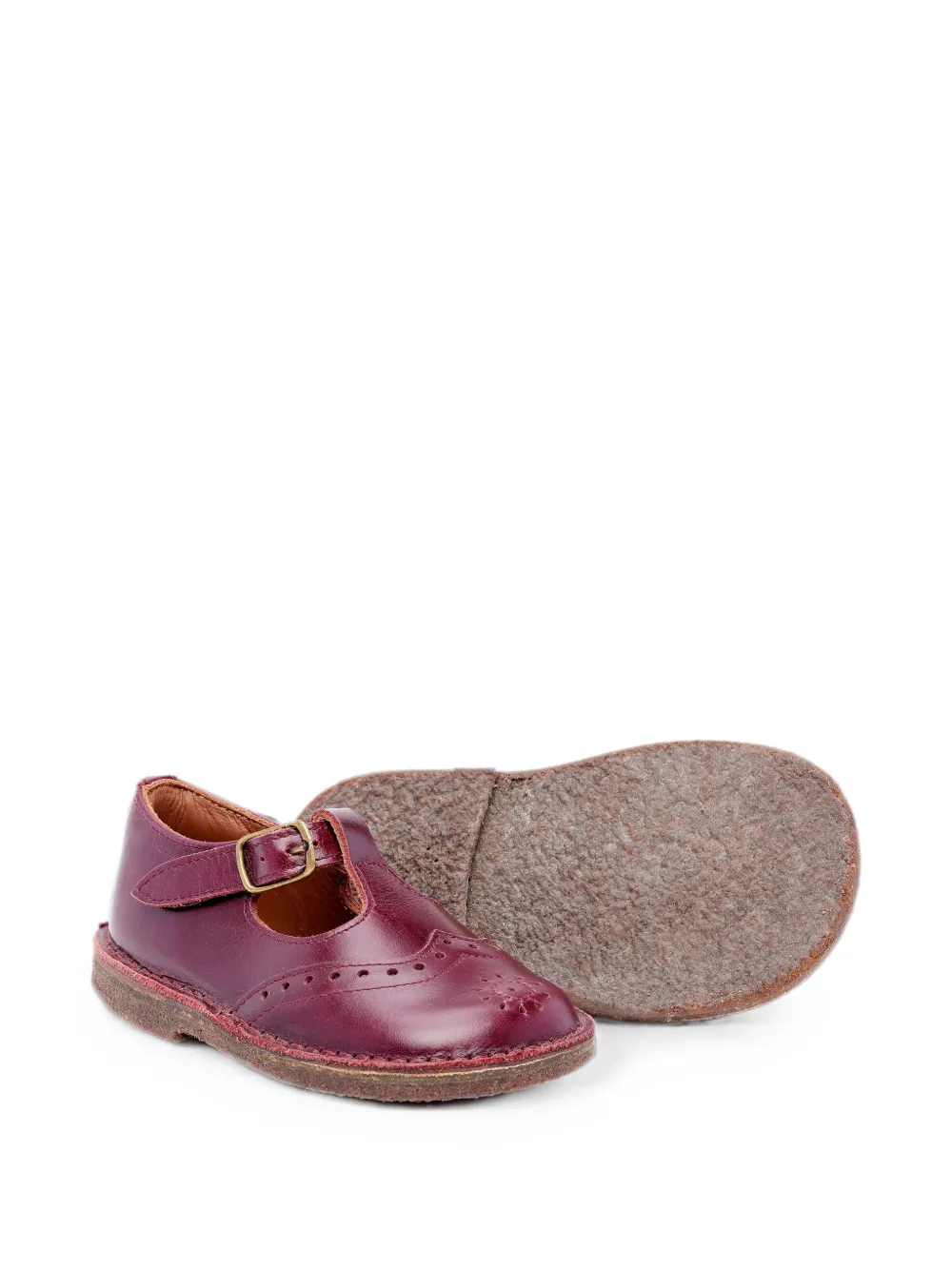 Pèpè Ballerina's met brogue-detail Rood