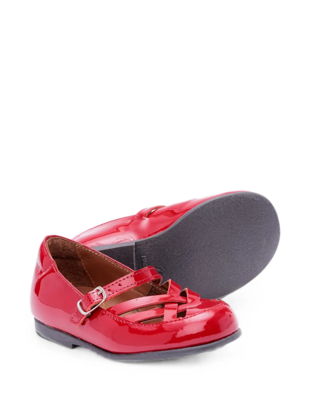 Pèpè Matilda buckle-fastening ballet flats Rood