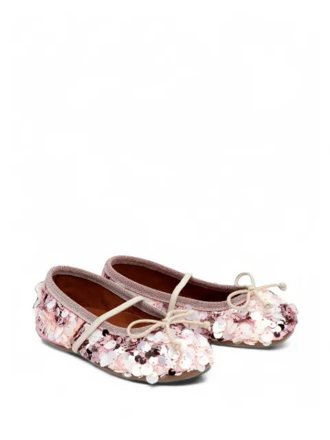 Pèpè Darlyn sequin-embellished bow ballet flats