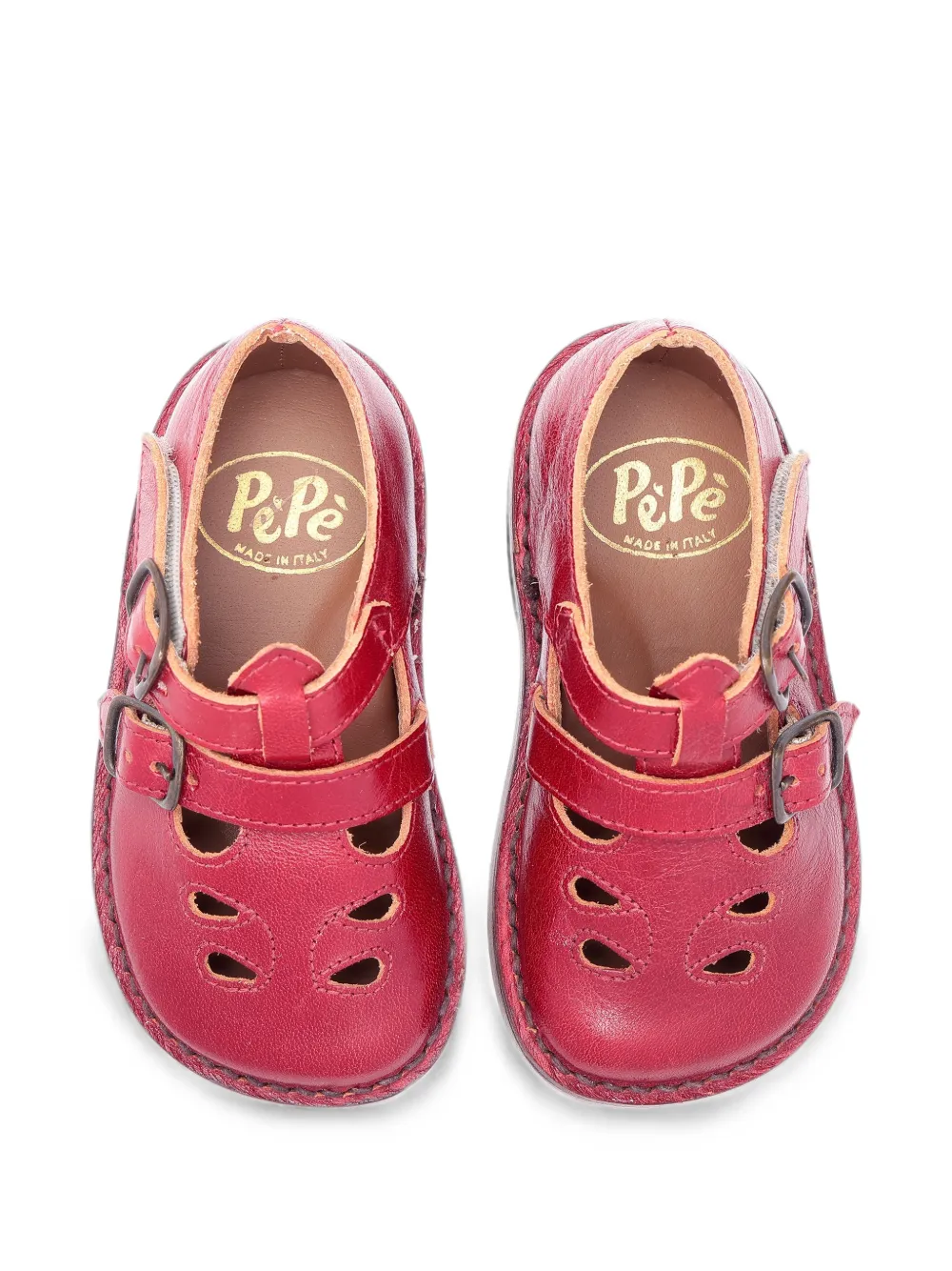 Pèpè buckle-fastening cut-out sandals Rood