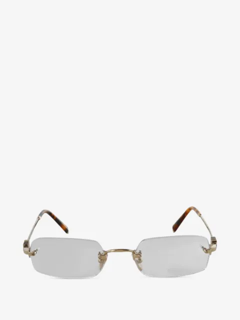Miu Miu Eyewear rimless rectangle-frame glasses