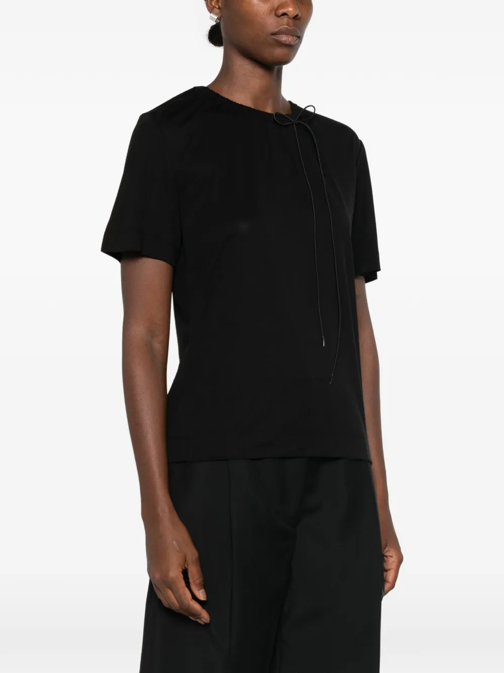 Simone Rocha T-shirt met strikdetail Zwart
