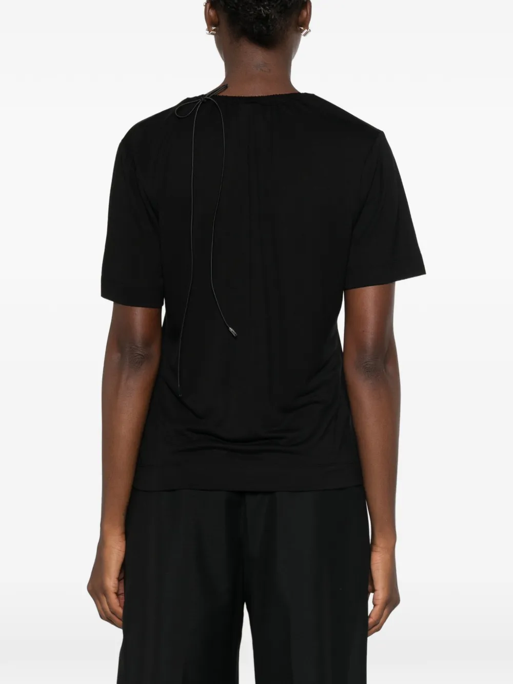 Simone Rocha T-shirt met strikdetail Zwart