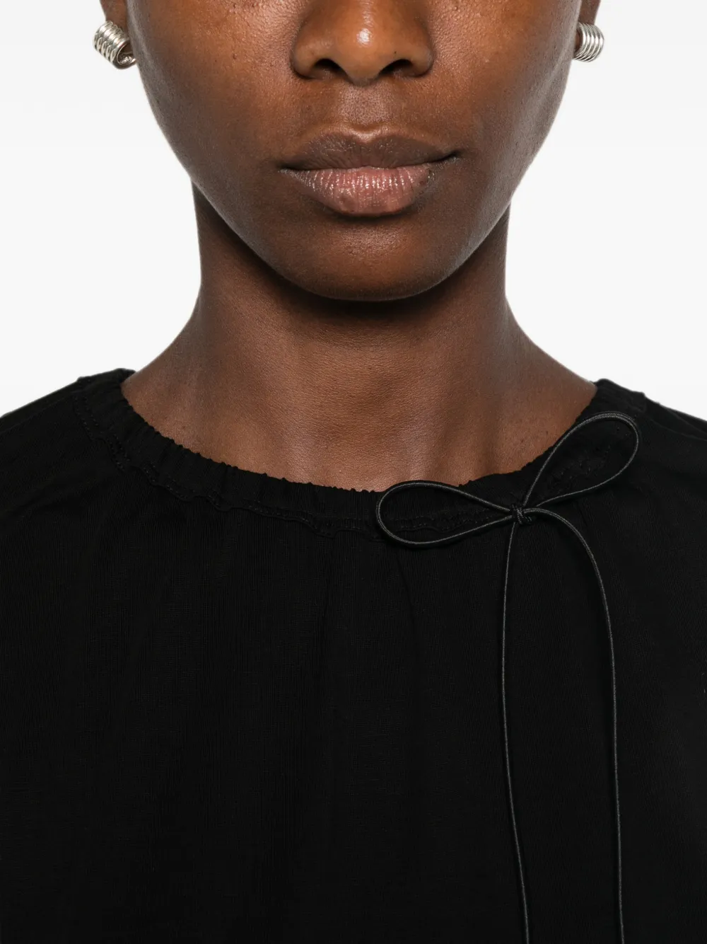 Simone Rocha T-shirt met strikdetail Zwart