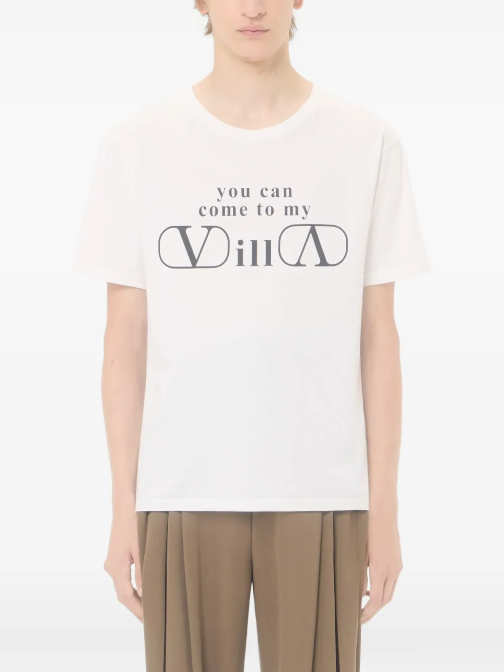 Valentino Garavani VLogo T-shirt met tekstprint Wit