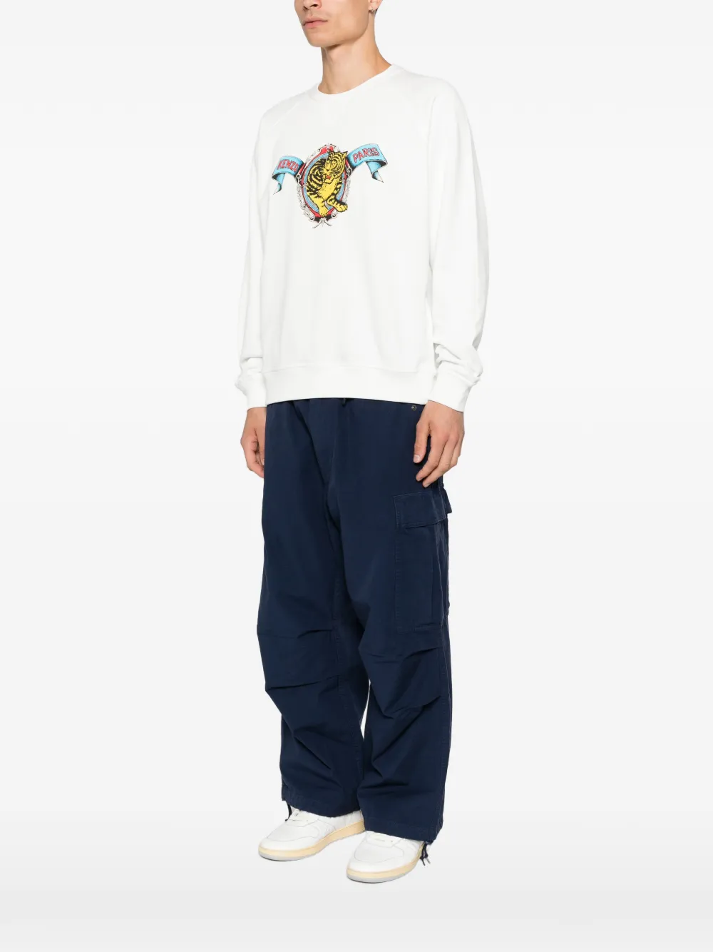 Kenzo Tiger Academy sweater Wit