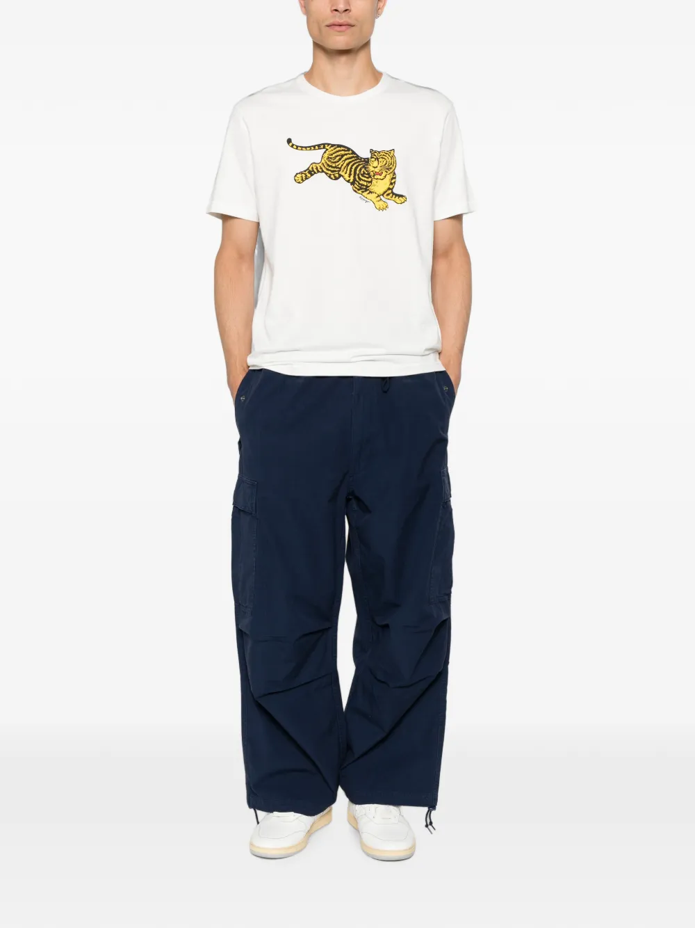 Kenzo T-shirt met tijgerprint Wit