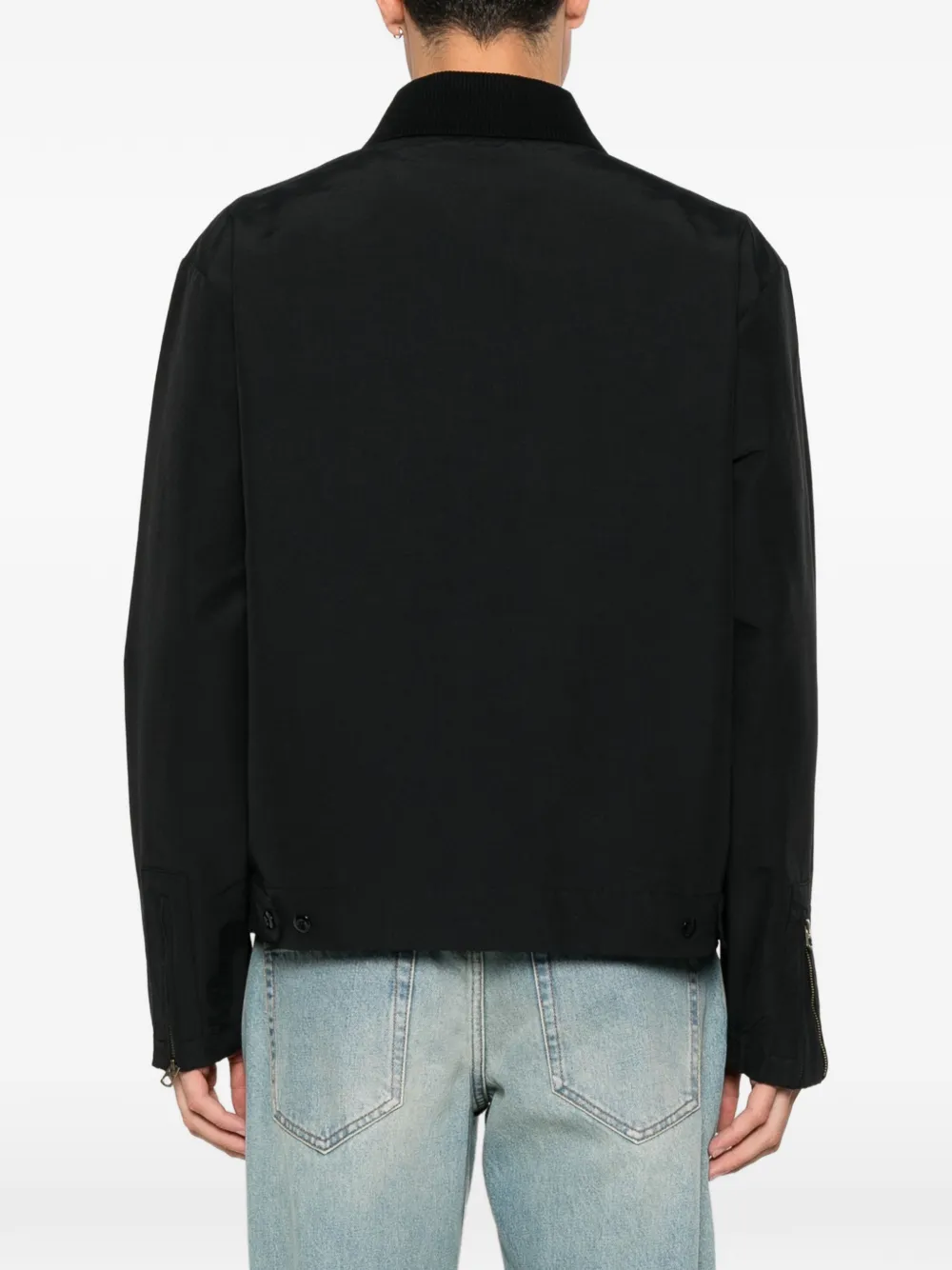 Kenzo Jack met geborduurde tijger en rits Zwart