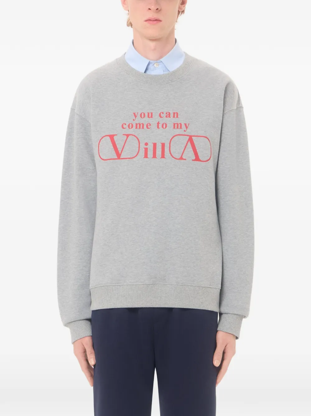 Valentino Garavani VLogo sweater met tekst-print Grijs