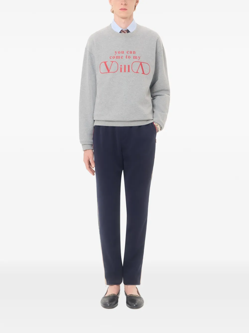 Valentino Garavani VLogo sweater met tekst-print Grijs