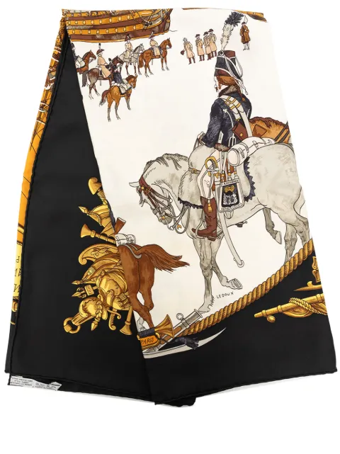 Hermès Pre-Owned 1966-1967 Marine Et Cavalerie Silk Scarf 90 scarves