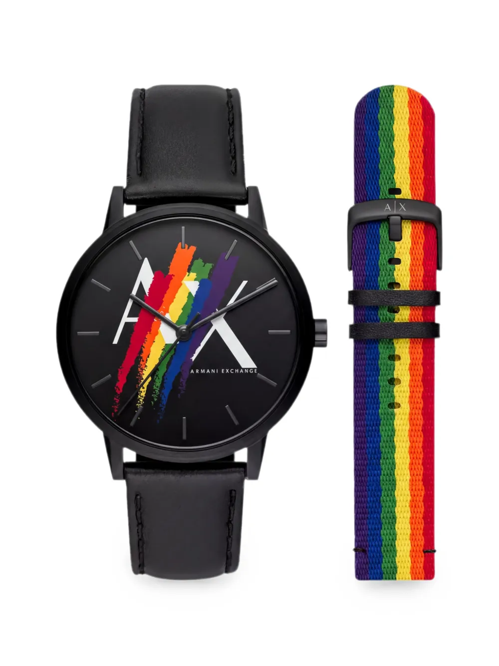Armani Exchange Cayde logo-print 42mm watch - Nero