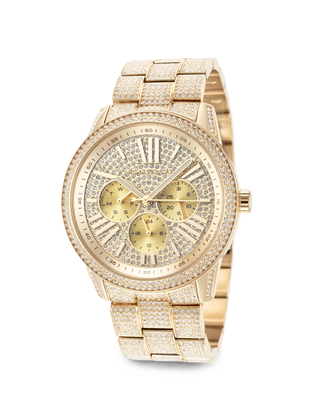 Michael Kors Brynn crystal-pavé 42mm watch - Gold