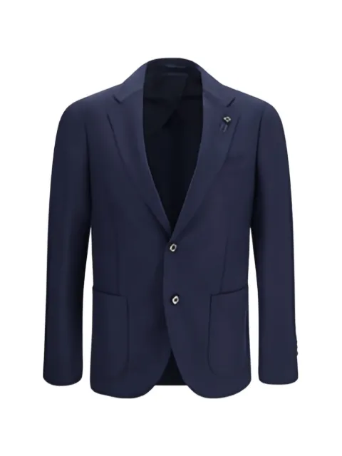 Lardini single-breasted notch-lapel blazer jacket