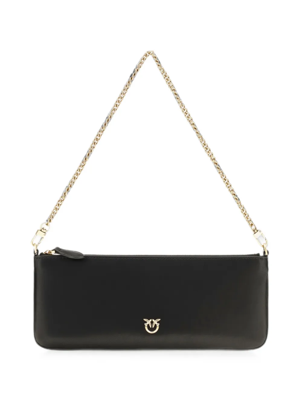 PINKO Horizontal Flat leather shoulder bag - Nero