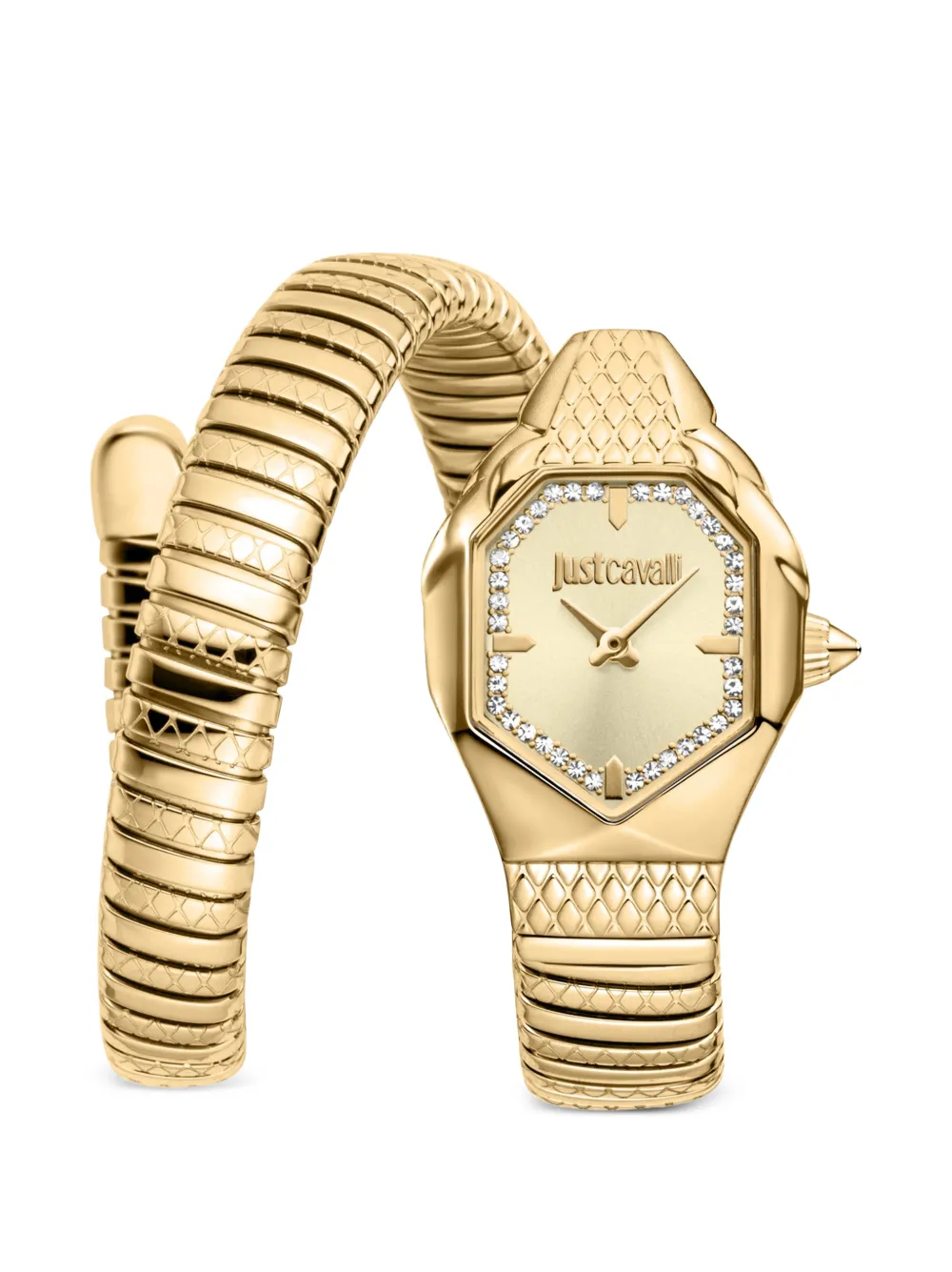 Just Cavalli Aria Snake 22mm watch - Gold
