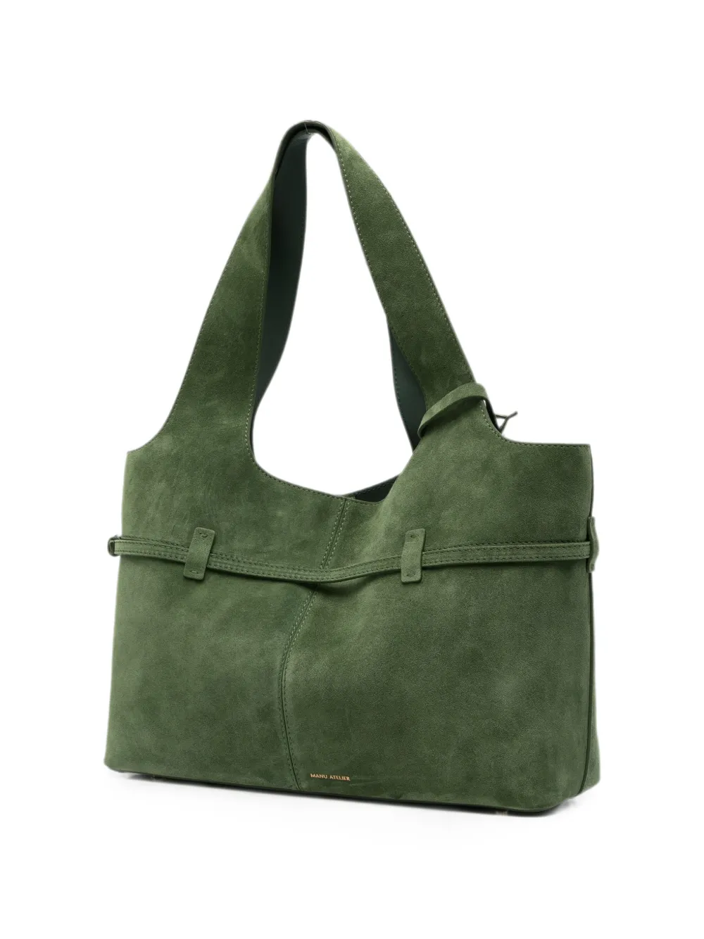 Manu Atelier Cambon Cabas shopper met gespdetail Groen