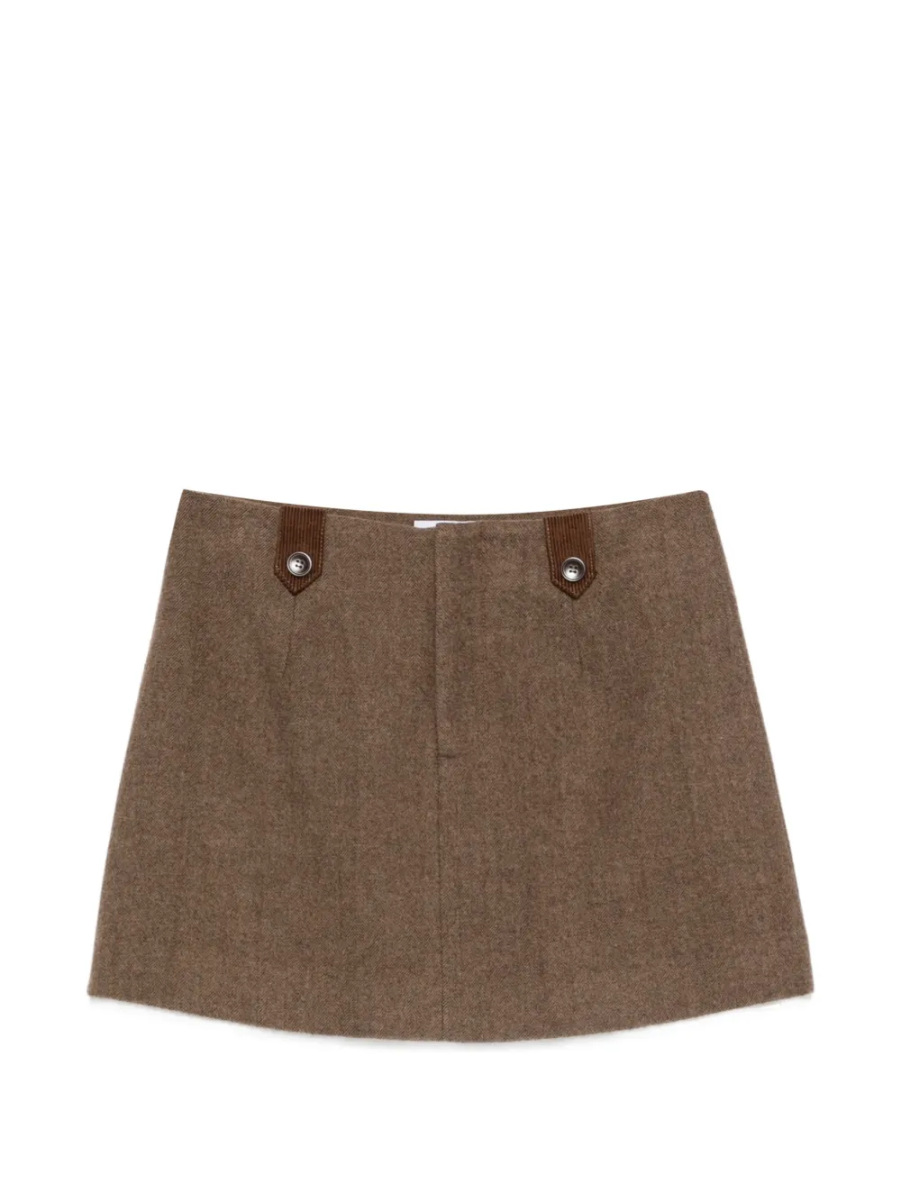 Eleh button-detail mini skirt - Marrone