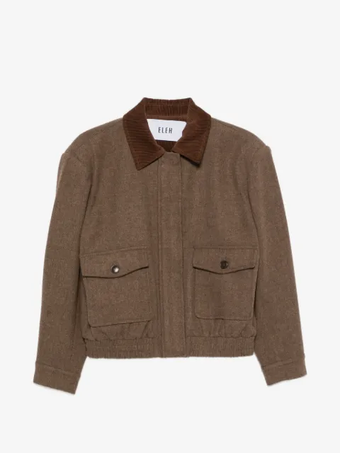 Eleh corduroy-collar jacket