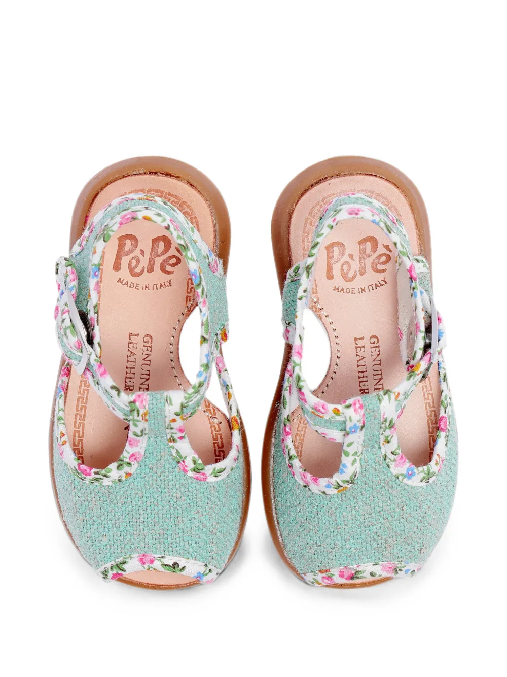 Pèpè Alex floral-print sandals Groen
