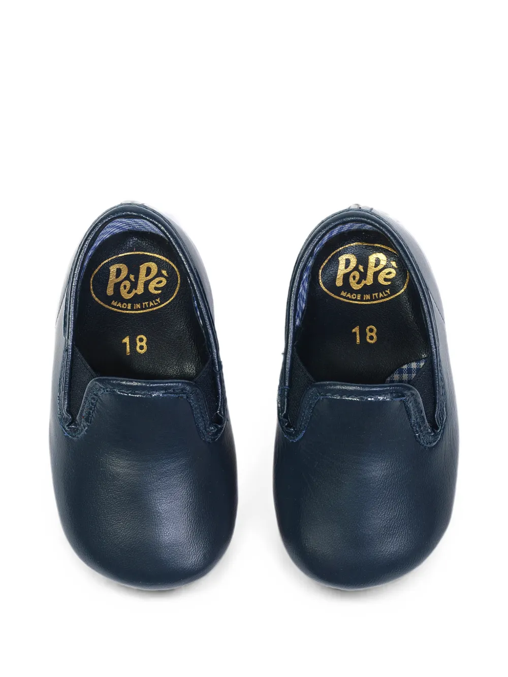 Pèpè elasticated-insert leather pre-walkers Blauw