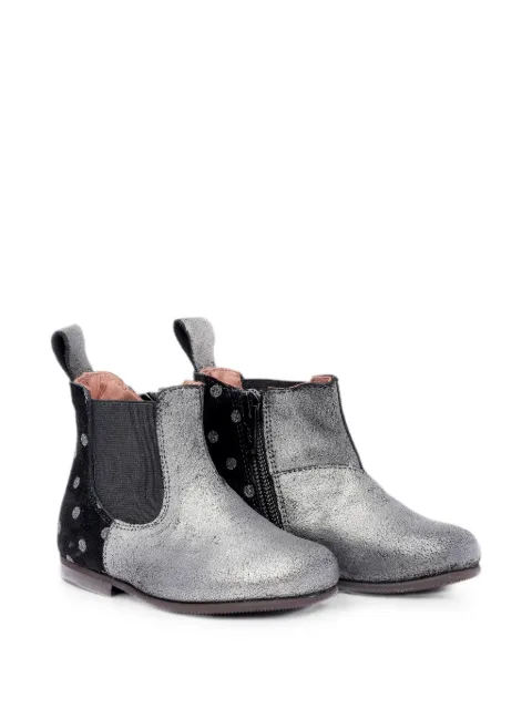 Pèpè polka-dot metallic-effect boots