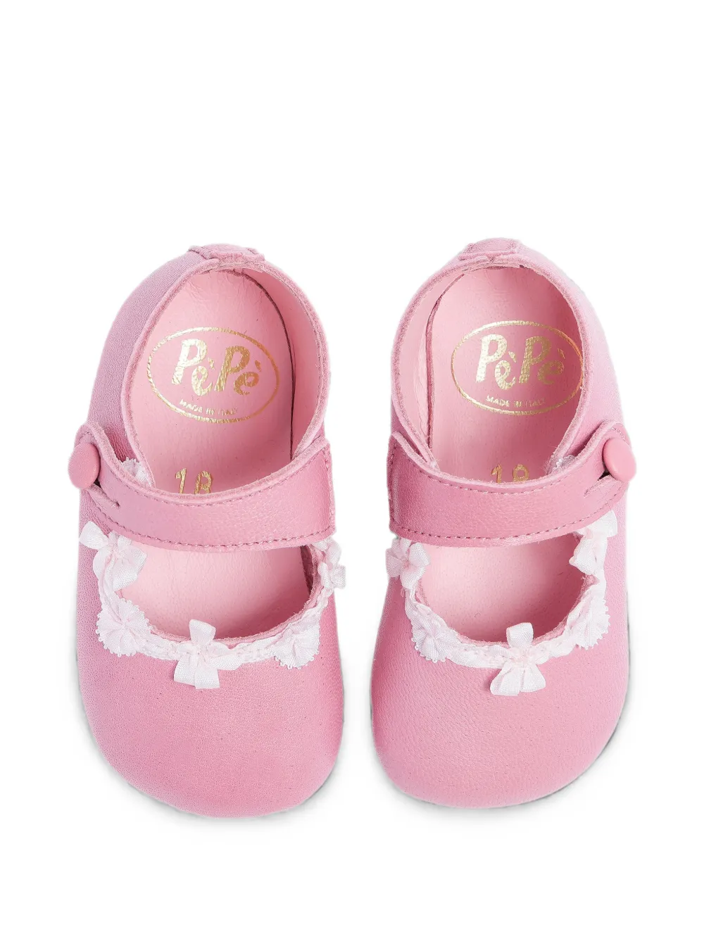 Pèpè Amy floral-embellished leather shoes Roze