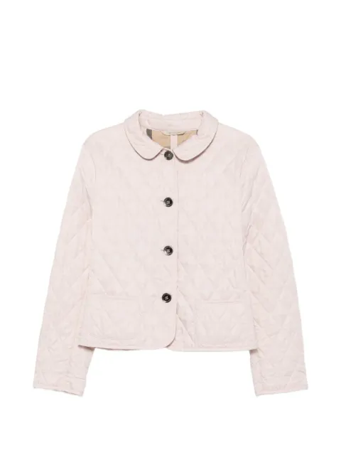 Burberry Pre-Owned 2010s diamond-quilted Peter Pan collar jacket