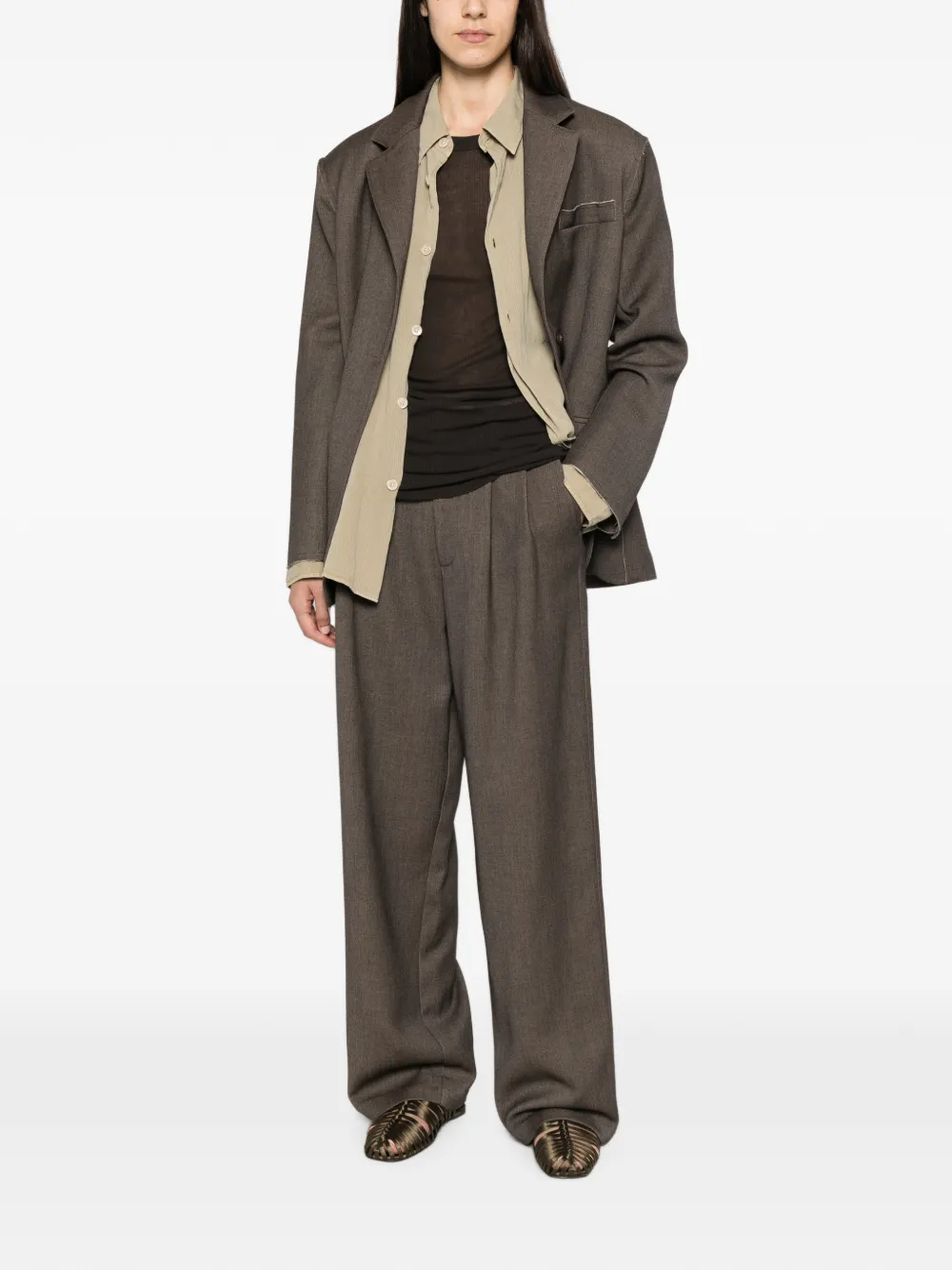 Eleh pleated palazzo pants Bruin