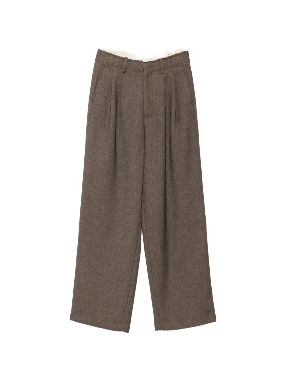 Eleh Pleated Palazzo Pants In 브라운