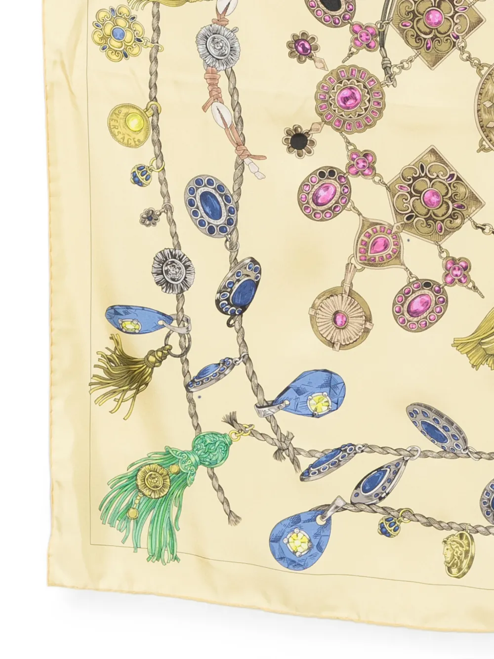 Versace Sjaal met print Geel