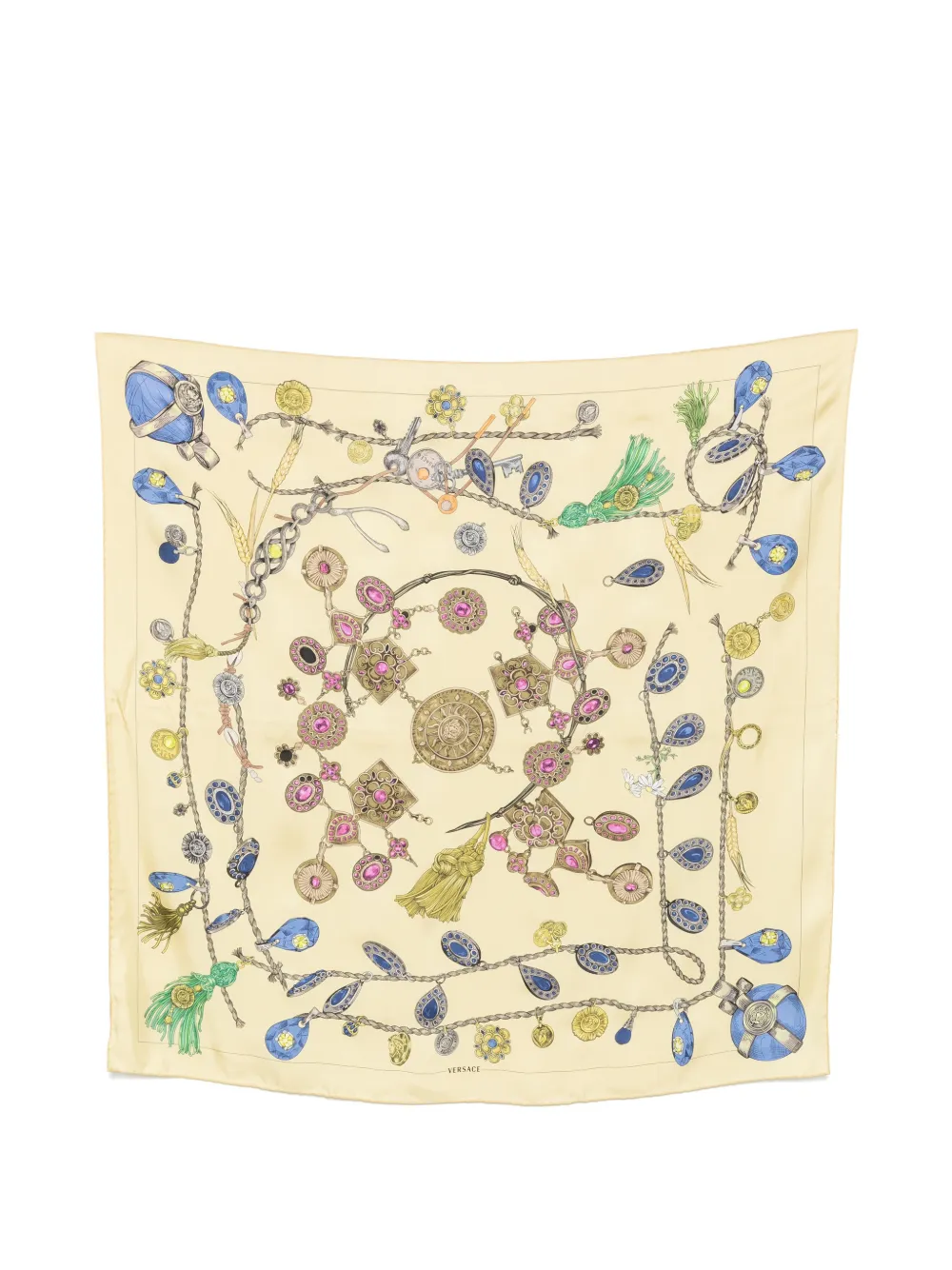 Versace jewellery-print scarf - Giallo