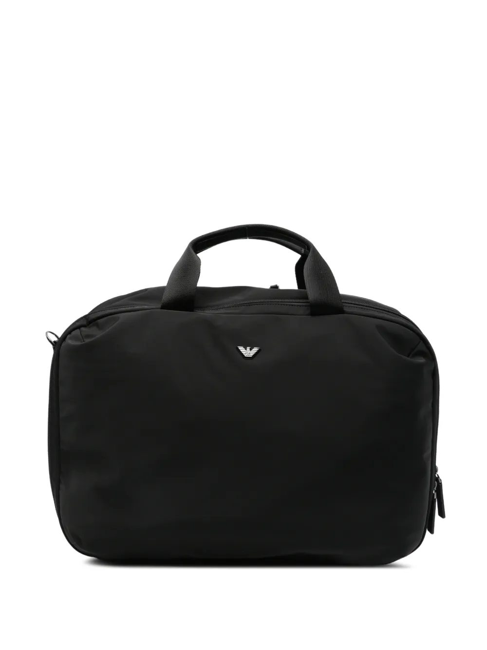 Emporio Armani logo-plaque multi-way backpack - Nero
