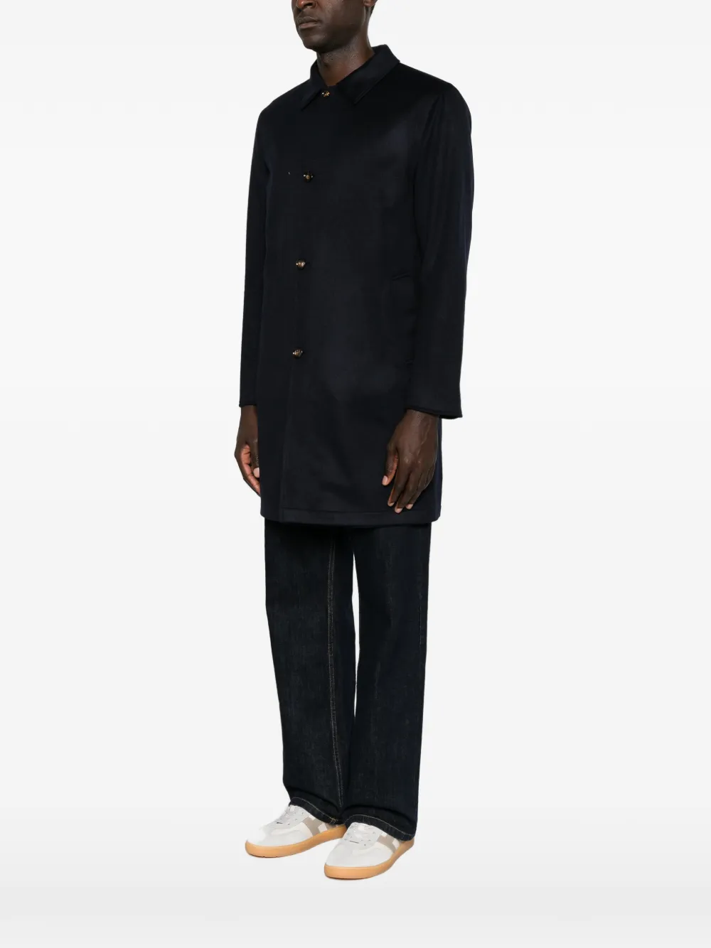 Kired Single-breasted Reversible Coat In Blue