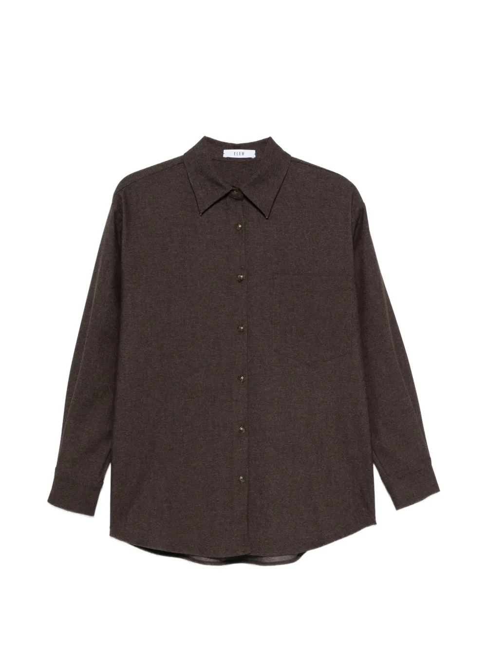 Eleh chest-pocket button-up shirt - Braun