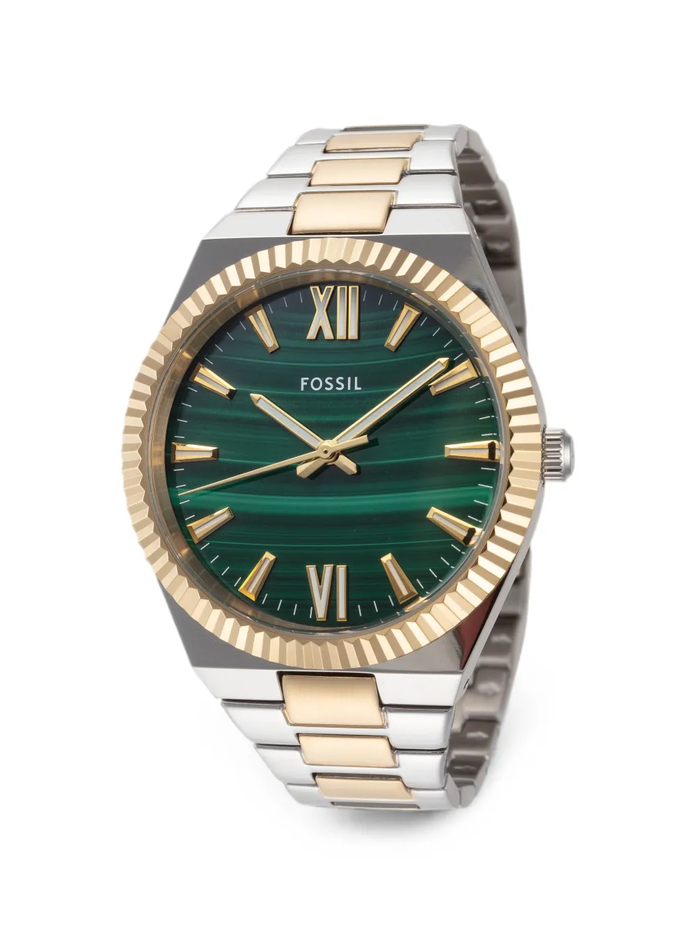 FOSSIL Scarlette fluted-bezel 38mm watch - Grün