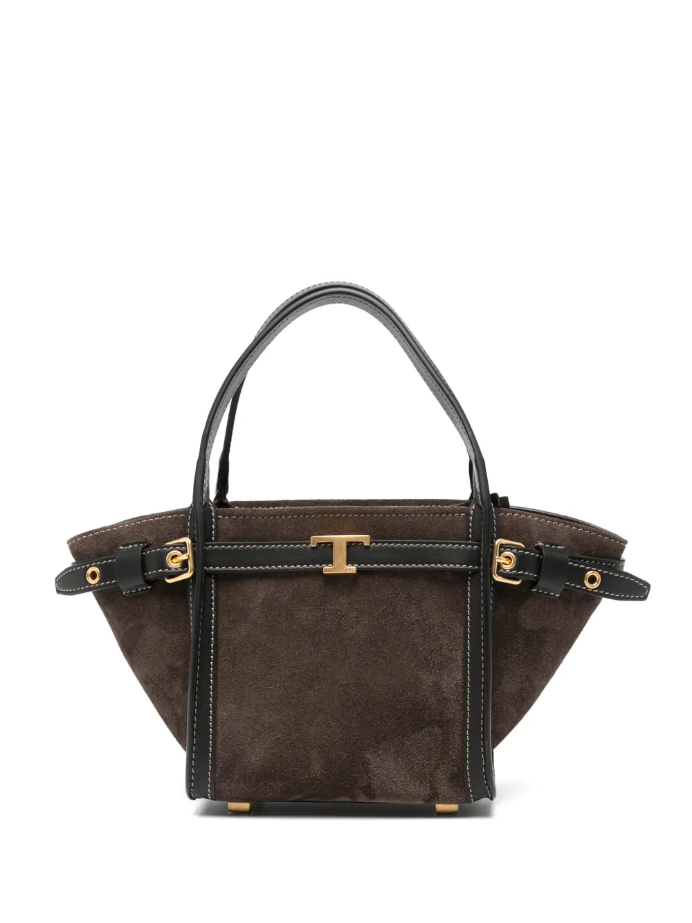 Tod's mini T Timeless buckle-detail tote bag - Marrone
