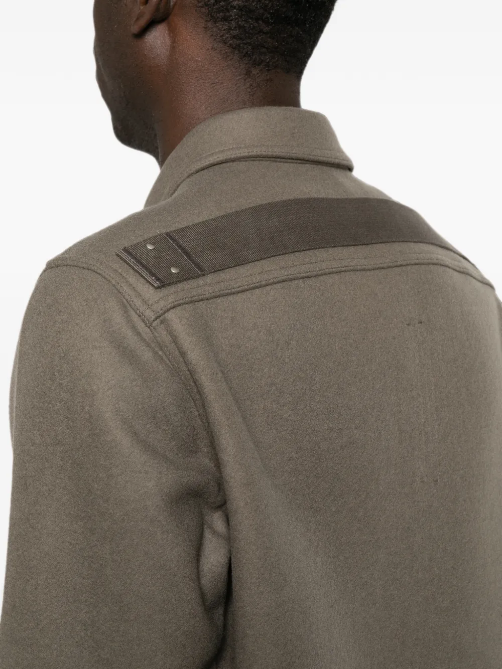 Rick Owens press-stud flap-pocket jacket Grijs