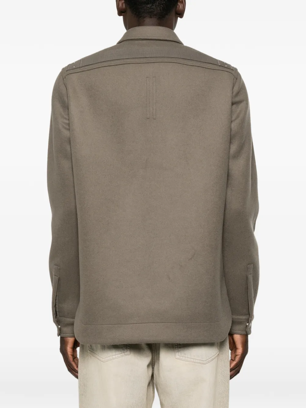 Rick Owens press-stud flap-pocket jacket Grijs