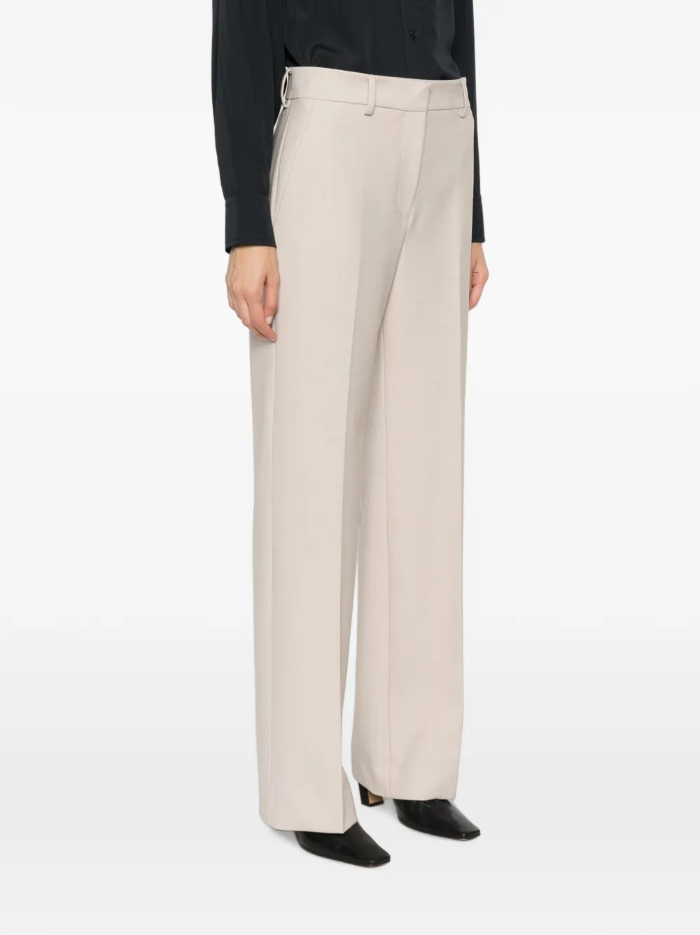 Antonelli Robinia pressed-crease straight-leg trousers Beige