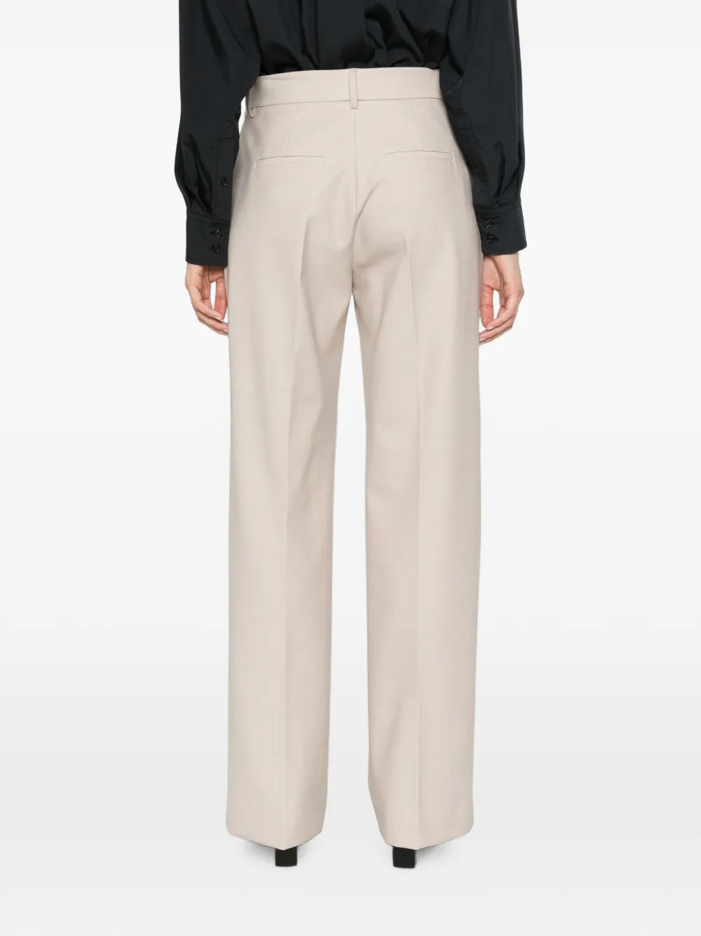 Antonelli Robinia pressed-crease straight-leg trousers Beige