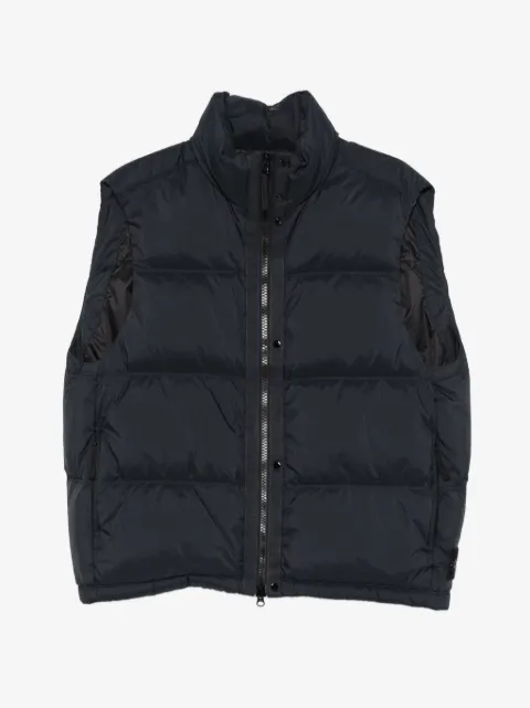 Stone Island chaleco acolchado con efecto rasgado