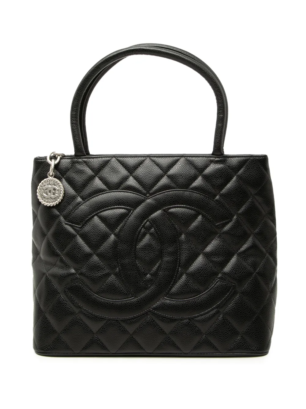 CHANEL Pre-Owned 2008-2009 Caviar Medallion tote bag - Black