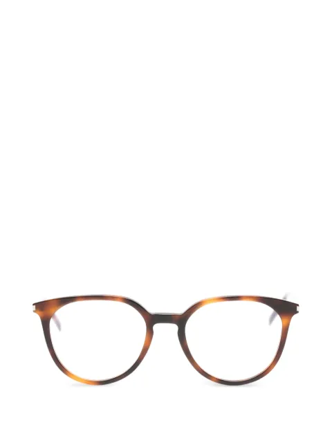 Saint Laurent Eyewear lentes con armazón redonda estilo carey