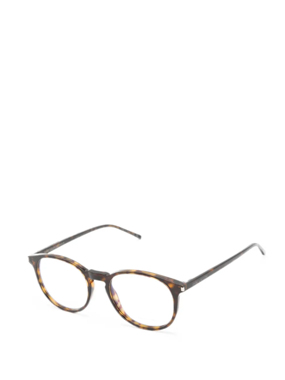Saint Laurent Eyewear Bril met rond montuur Bruin