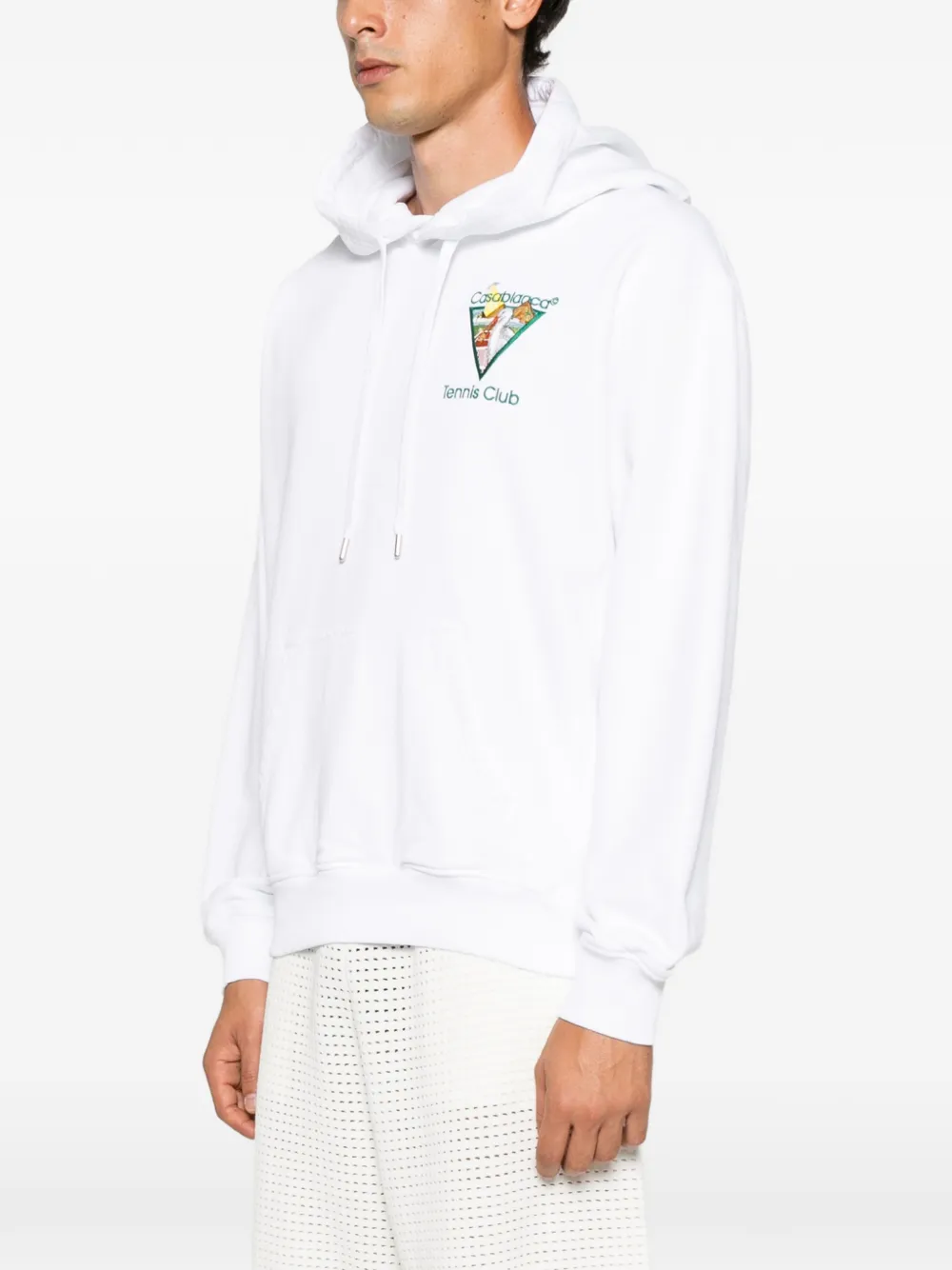 Casablanca Hoodie met geborduurd logo Wit