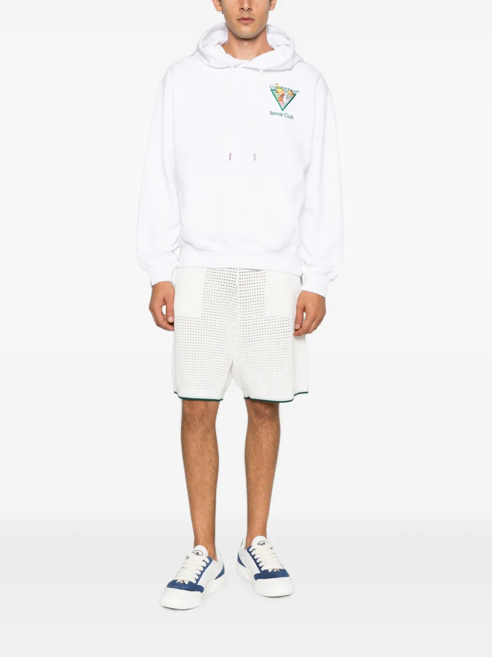 Casablanca Hoodie met geborduurd logo Wit