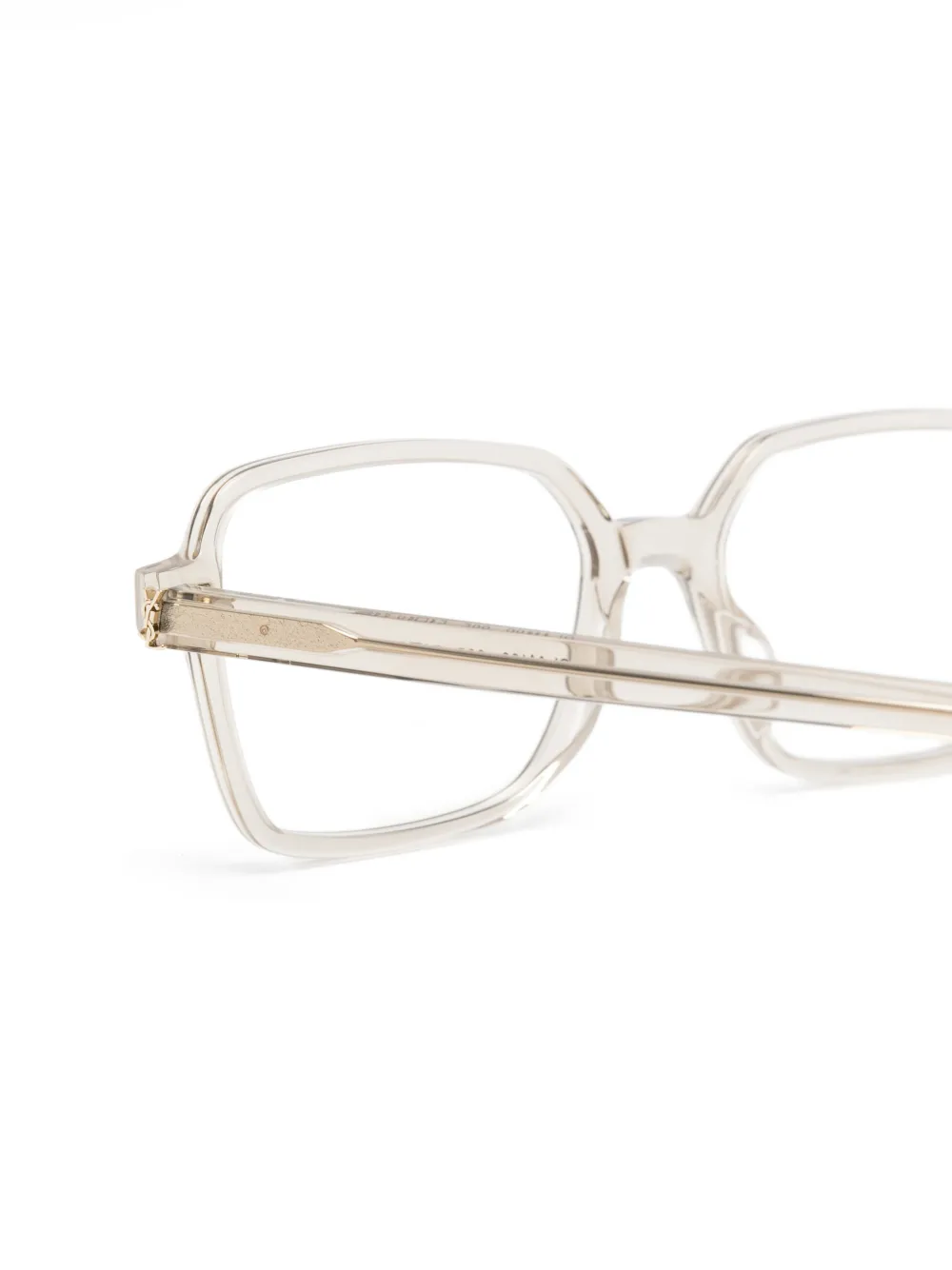 Saint Laurent Eyewear Bril met vierkant montuur Beige