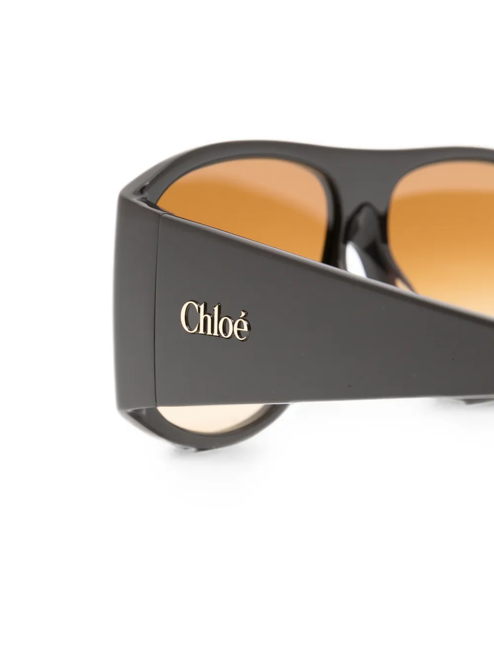 Chloé Eyewear Zonnebril met piloten montuur Bruin